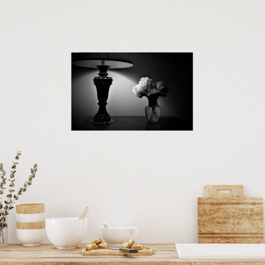 Poster Peonies - noir, (Cuisine)