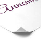 Poster Peonies rose prune violette Bienvenue à notre Mari (Coin)