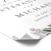 Poster Peonies violettes clair Floral Printemps Mariage B (Coin)