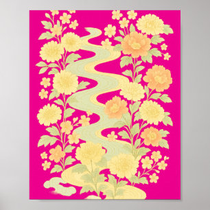 Poster Peony Dreams by the Stream