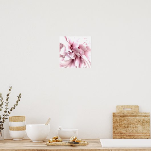 Poster Peony en Macro avec Art numérique rose (Cuisine)
