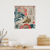 Poster Peony et Canary, Hokusai (Cuisine)