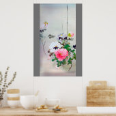 Poster Peony et papillon, Watanabe Seitei (Cuisine)