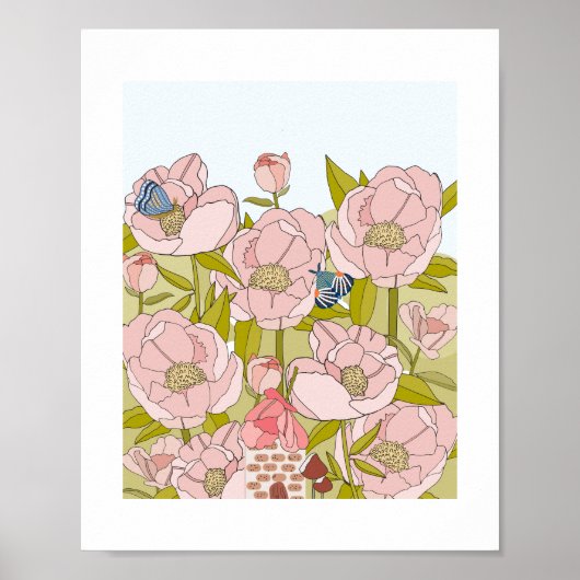 Poster Peony Fairy House (Devant)