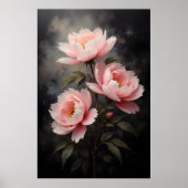 Poster Peony Floral Artwork (Devant)