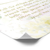 Poster Peony Hydrangea Baby shower Grosse maman ventre (Coin)