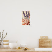 Poster Peony & Lavender Harmony (Cuisine)