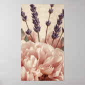 Poster Peony & Lavender Harmony (Devant)
