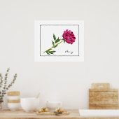 Poster-Peony Poster (Keuken)