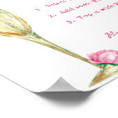 Poster Peony rose brillant Floral Mimosa Bar Douche (Coin)