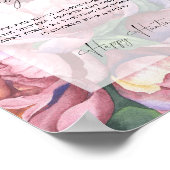 Poster Peony roses - Ring chasse nuptiale jeu de douche (Coin)