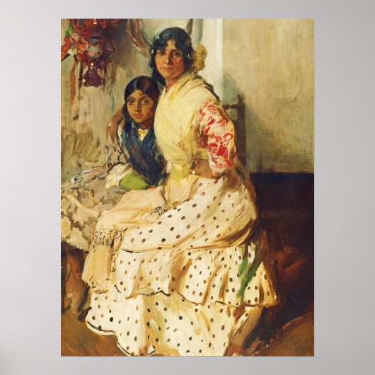 Poster Pepilla et sa fille, Joaquín Sorolla (Devant)