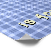 Poster Pépinière bleue personnalisée - agneau (Coin)