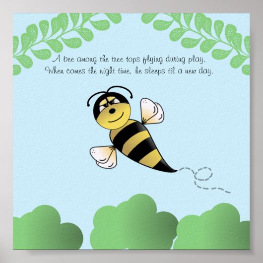 Poster Pépinière Bumble Bee ou Enfants (Devant)