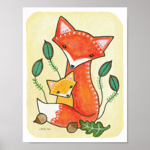 Poster Pépinière d'art Imprimer Fox Imprimer Décor de pép