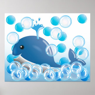 Poster Pépinière de baleine bleue