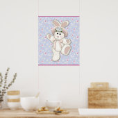 Poster Pépinière de lapin de campagne blanc (Cuisine)
