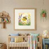 Poster Pépinière de petits insectes abeilles