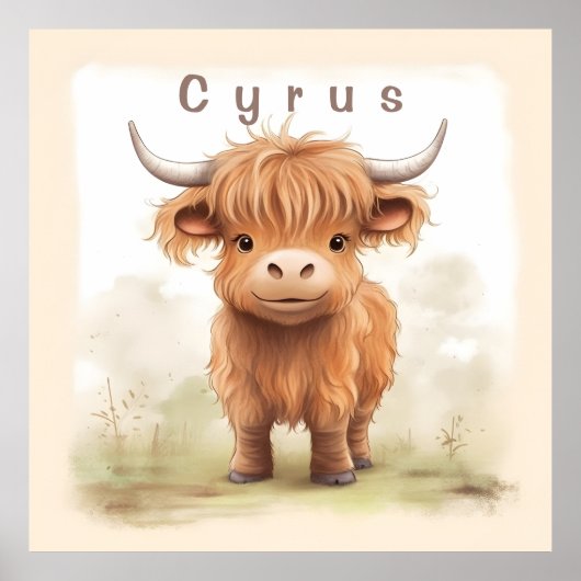 Poster Pépinière de vaches hautes personnalisées (Devant)