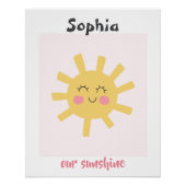 Poster Pépinière\Enfants Soleil Personnalisé Soleil Perso (Devant)