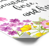 Poster Pépinière fleur sauvage Citation art Girl Fleur sa (Coin)