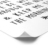 Poster Pépinière moderne Imprimer la prière du lit de l'e (Coin)