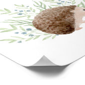 Poster Pépinière Mur Art Bébé Animal Hérisson rêve Gros (Coin)