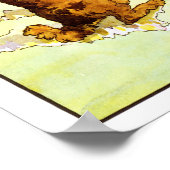 Poster Pépinière vintage - Chat et la broche (Coin)