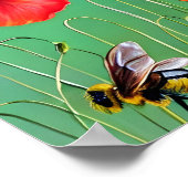 Poster Pépites d'abeilles et de rouges (Coin)