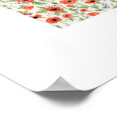 Poster Pépites d'orange motifs floraux Art Imprimer (Coin)