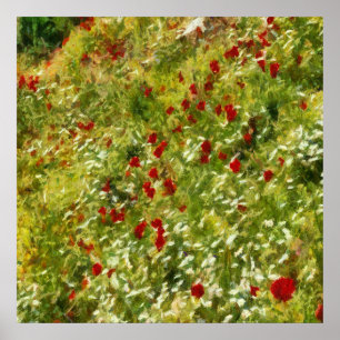 Poster Pépites Pointillisme Style Art Abstrait