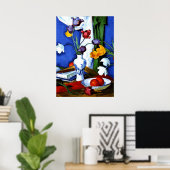 Poster Peploe - Tulipes et fruits (Bureau à domicile)