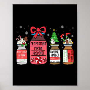 Poster Pepperment Mocha Propofol Christmas Nurse ER ED IC