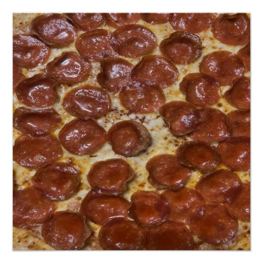 Poster Pepperoni Pizza (Devant)