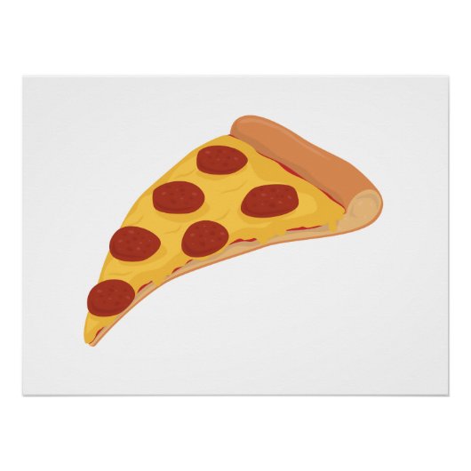 Poster Pepperoni pizza (Devant)