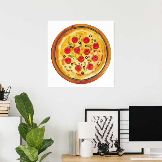 Poster Pepperoni Pizza (Bureau à domicile)