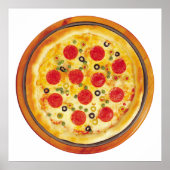 Poster Pepperoni Pizza (Devant)