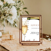 Poster Perals & Prosecco nuptiale perle de douche Signal
