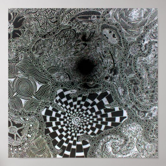 Poster Perception d'un trou noir (Devant)