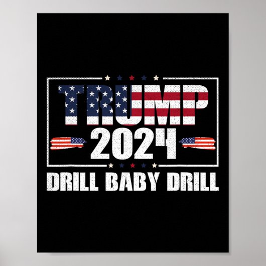 Poster Perceuse Donald Trump 2024  (Devant)