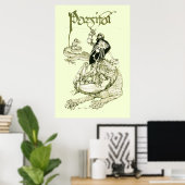 Poster PERCEVAL COMBAT DE DRAGON,QUÊTE SAINT GRAAL Fantas (Bureau à domicile)