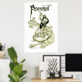 Poster PERCEVAL COMBAT LE DRAGON,QUÊTE SAINT GRAAL Fantas (Bureau à domicile)