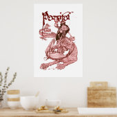 POSTER PERCEVAL COMBATTANT LE DRAGON, QUÊTE DU SAINT GRAA (Cuisine)