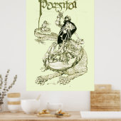 Poster PERCEVAL COMBATTRE DRAGON, QUEST SAINT-GRAIL Imagi (Cuisine)