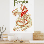Poster PERCEVAL DRAGON DE COMBAT, QUÊTE SAINT GRAAL Fanta (Cuisine)