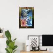 POSTER PERCEVAL ET VISION DU SAINT GRAAL (Bureau à domicile)
