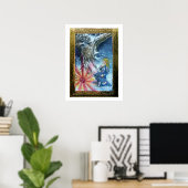 POSTER PERCEVAL ET VISION DU SAINT GRAAL (Bureau à domicile)