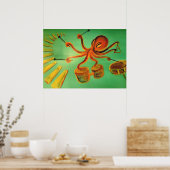 Poster Percussion : poulpe (Cuisine)