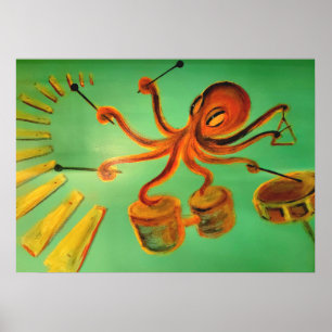 Poster Percussion : poulpe