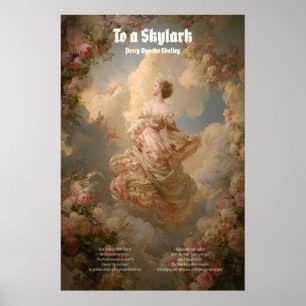 Poster Percy Bysshe Shelley Poème Romantique sur Toile - 